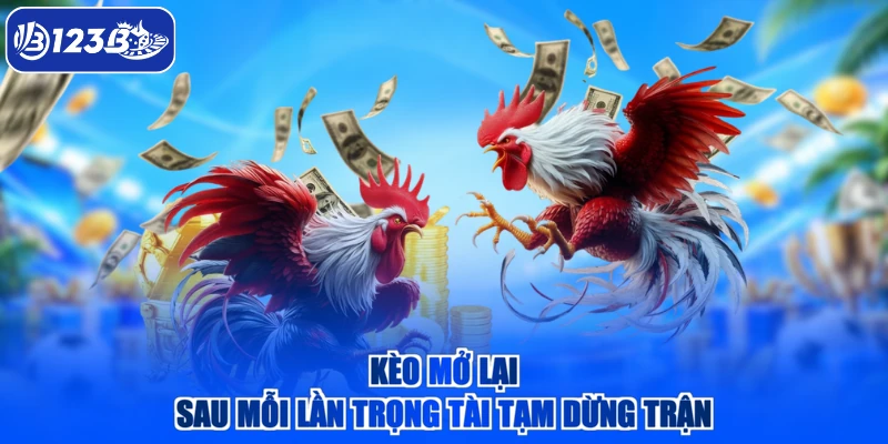 Kèo mở lại sau mỗi lần trọng tài tạm dừng trận