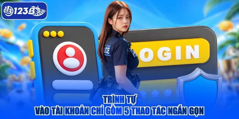 Trình tự vào tài khoản chỉ gồm 5 thao tác ngắn gọn